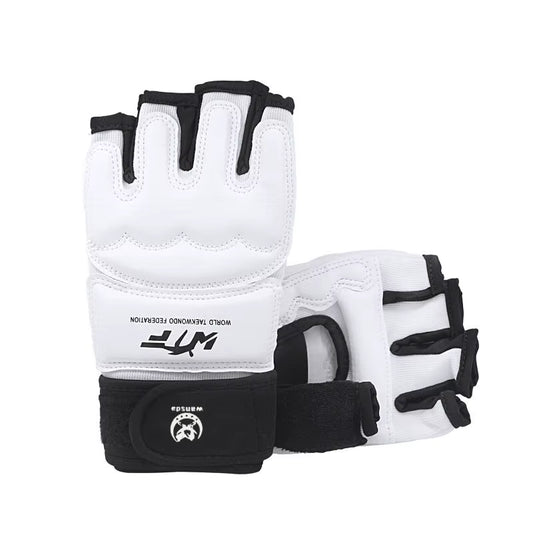 High Quality Kick Boxing Gloves MMA Gloves Muay Thai Training Boxer Fight Equipment Half Mitts PU Leather Black Boxing Equipment