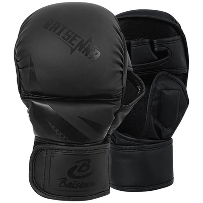 Professional MMA Boxing Gloves Half Finger Sandbag Karate Muay Thai Training Gloves PU Adult Kids Thickened Boxing Equipment