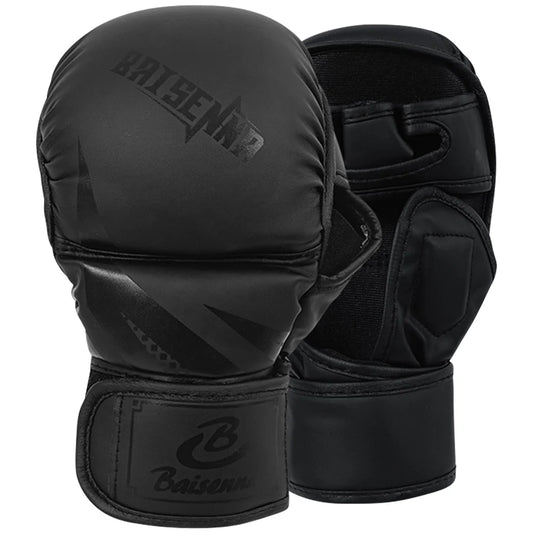 Professional MMA Boxing Gloves Half Finger Sandbag Karate Muay Thai Training Gloves PU Adult Kids Thickened Boxing Equipment